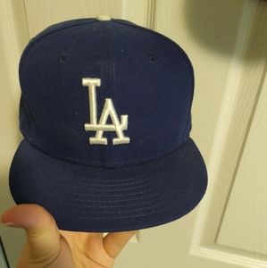 LA Dodgers flat brim hat